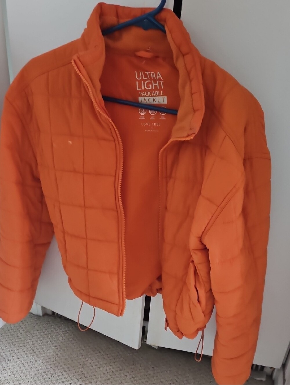 Ultra Light Packable Orange Men's Jacket